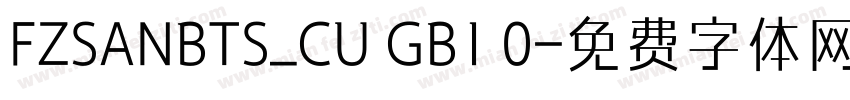 FZSANBTS_CU GB1 0字体转换
